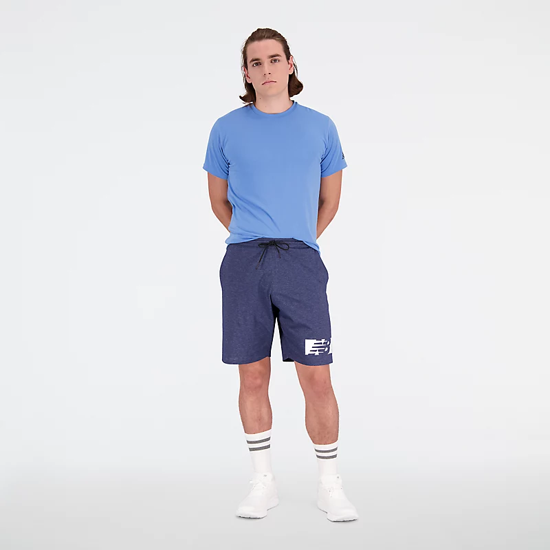 Męskie spodenki dzianinowe Heathertech - NB NAVY HEATHER