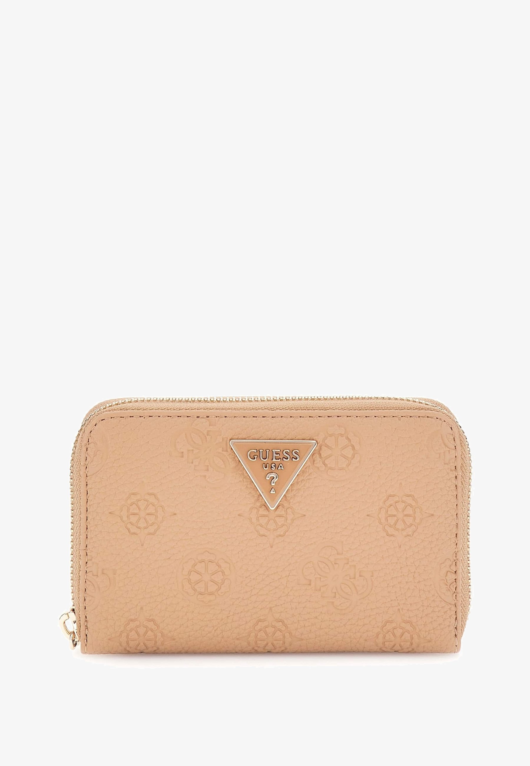 Guess CRESIDIA MEDIUM ZIP AROUND - Portemonnee - beige