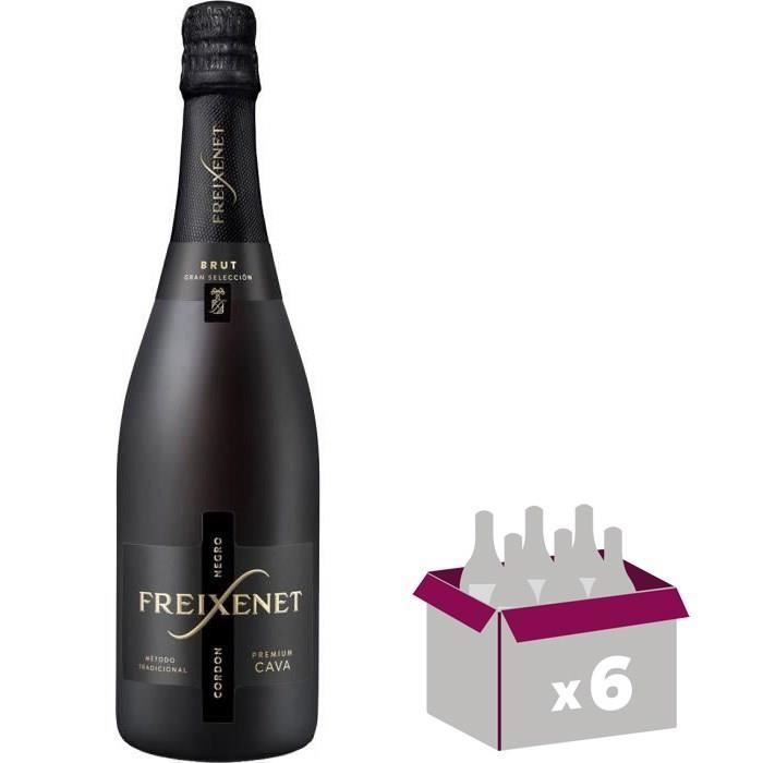 Freixenet Brut Cordon Negro - Vino espumoso de España - 6 x 75 cl