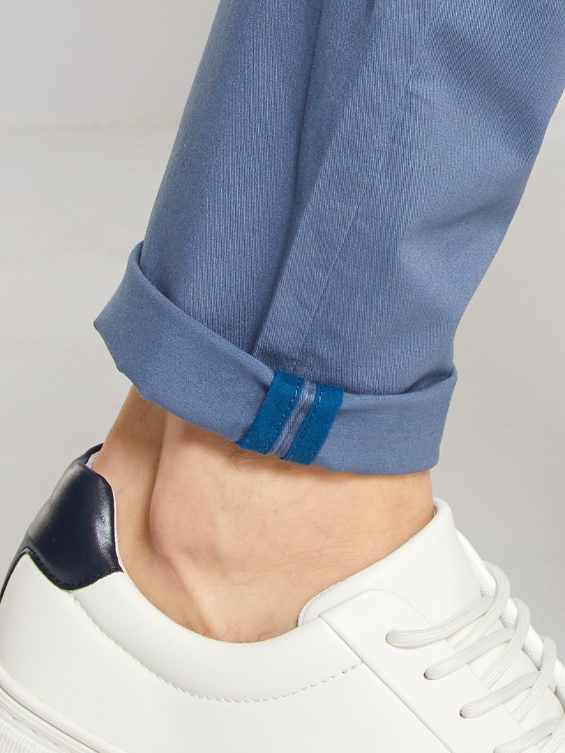 Spodnie chino Skinny Stretch - L32 - NIEBIESKIE