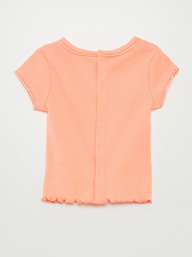 Camiseta de canalé - NARANJA