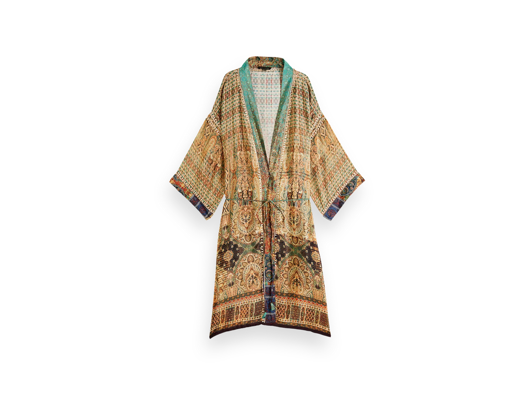 Jaypur Sari Kimono Salmón Cuadrado