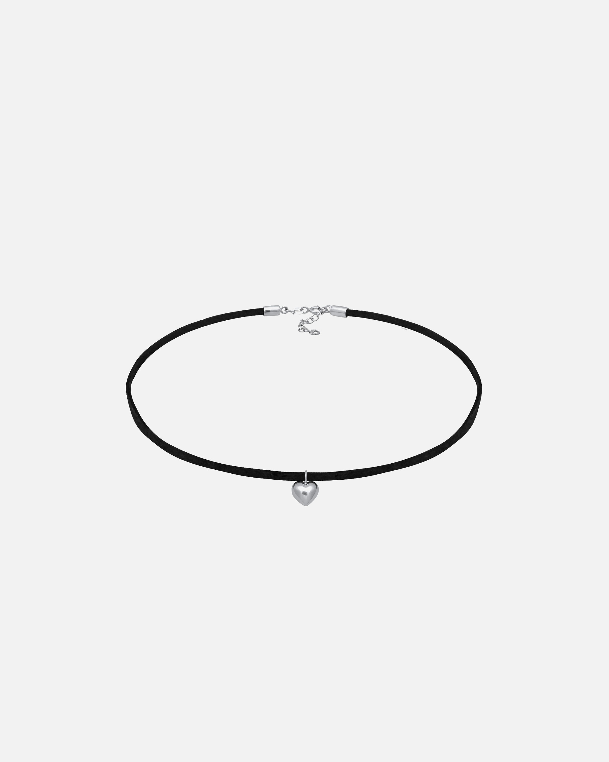 Elli Femmes choker cœur pendentif aspect velours en argent sterling 925