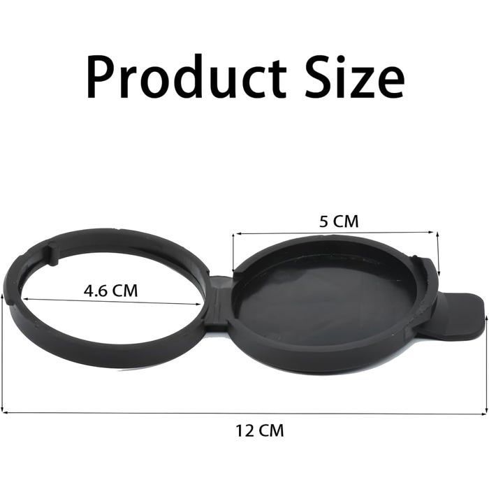 Set of 2 universal car windshield washer reservoir caps, spare parts, compatible, easy installation