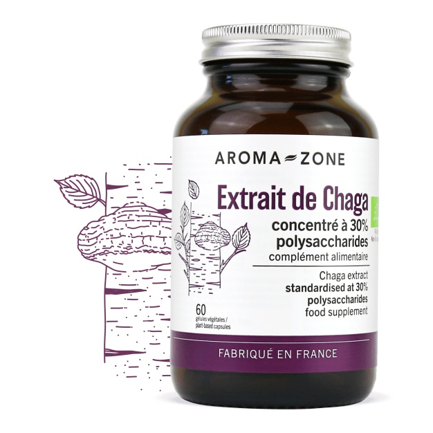 Extracto de Chaga Orgánico - 60 cápsulas - Complemento alimenticio