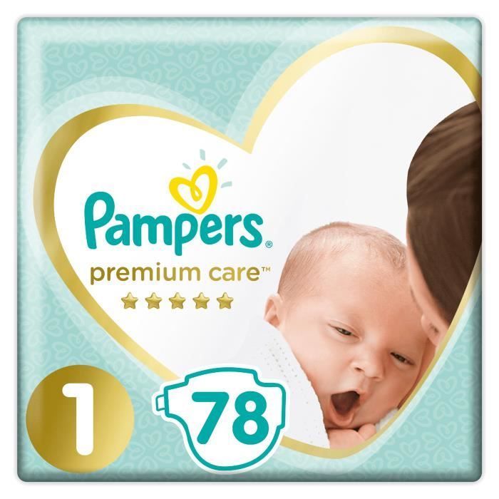Pampers - Protección Premium - Pañales Talla 1 - 78 pañales