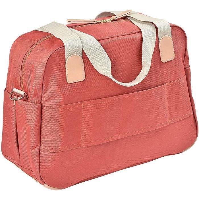 Bolso cambiador BEABA Geneva II, modular, gran capacidad, múltiples compartimentos, bolsillo frontal extraíble, terracota.