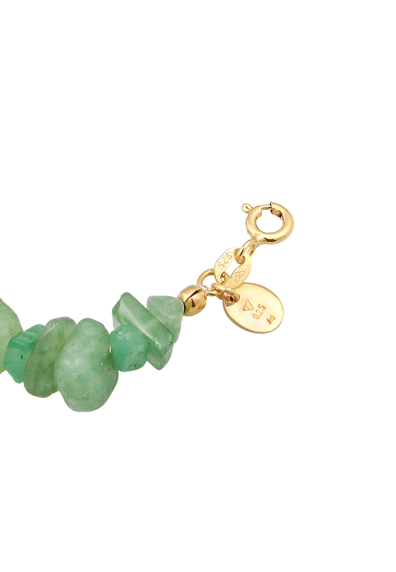 Elli PREMIUM Elli PREMIUM Bracelet Femmes pierres nature élégant avec aventurine en argent sterling 925 plaqué or