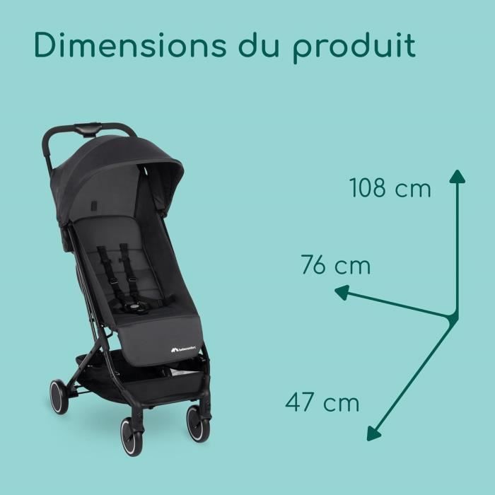 BEBECONFORT SOKO Passeggino ultracompatto e leggero, dalla nascita fino a 15 kg (circa 3-4 anni), grafite minerale
