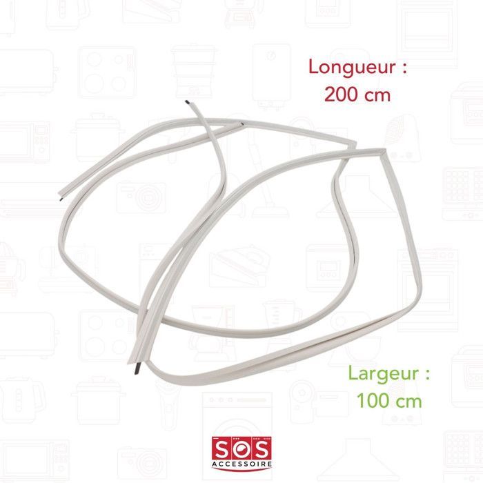 Universal door seal for refrigerators and freezers - White - All brands - 2000x1000mm