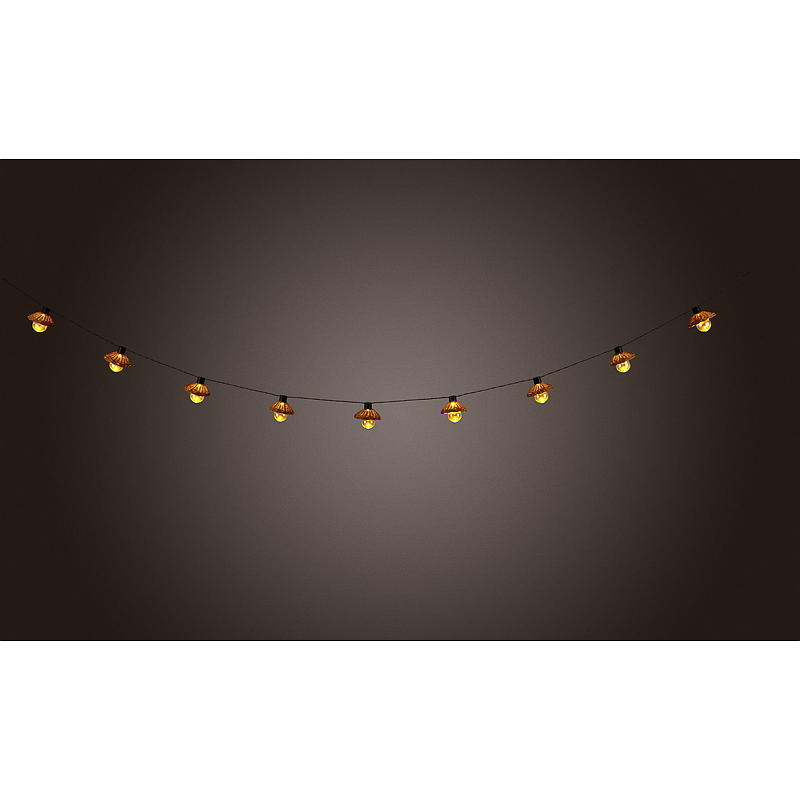 Kotivalosarja 10 LED-rottinkilamppu