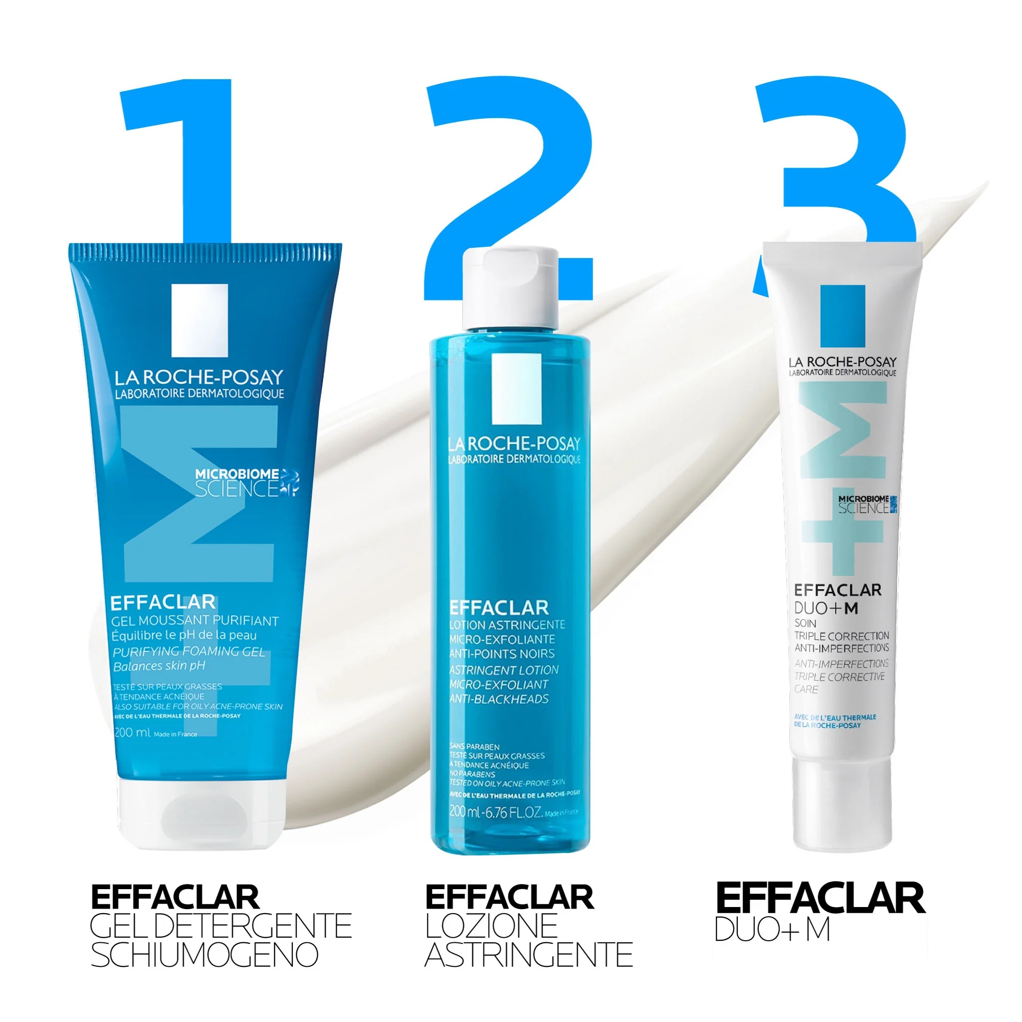LA ROCHE POSAY Effaclar Zuiverende Gel Mousse 200 ml Gezichtsreinigingsgel voor de vette en gevoelige huid