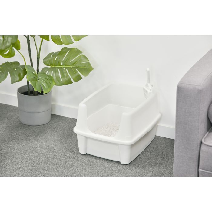 Iris Ohyama, 2er-Set Katzentoiletten mit hohem Rand, CLH-12, Weiß