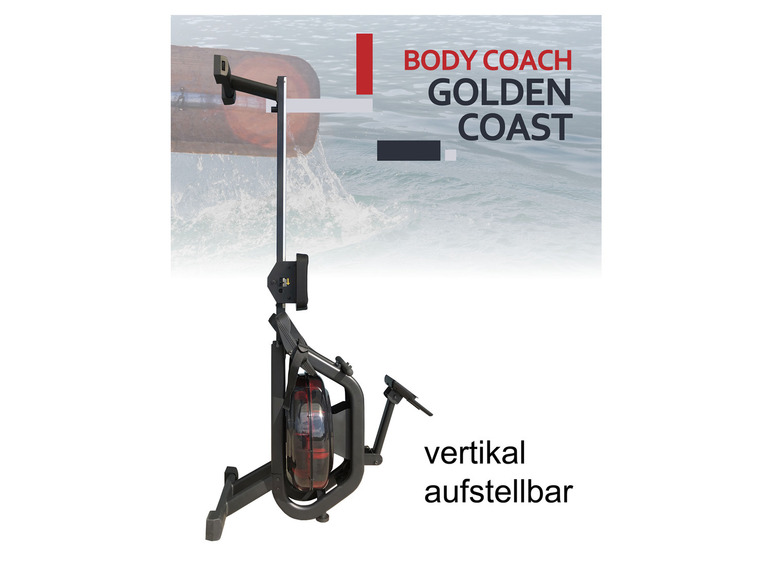 Body Coach Gold Coast Rower -vesisoutulaite vesijarrutusjärjestelmällä ja rintavyöllä
