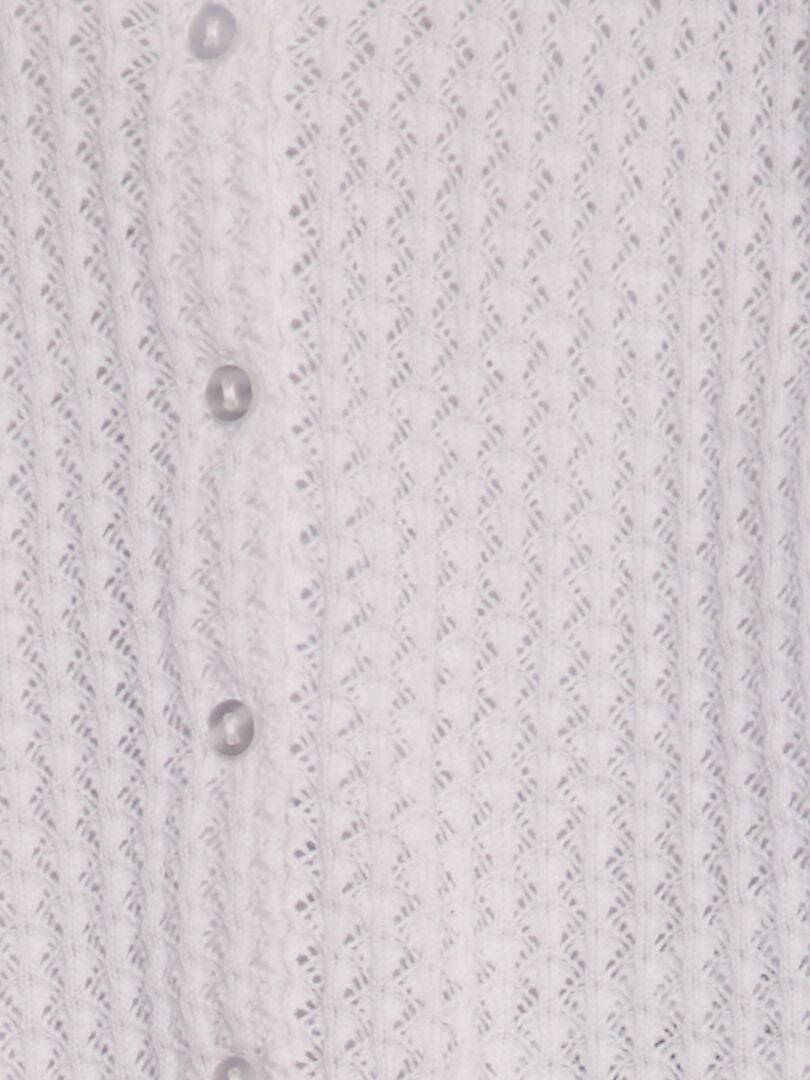 Gebreid vest met patroon - wit