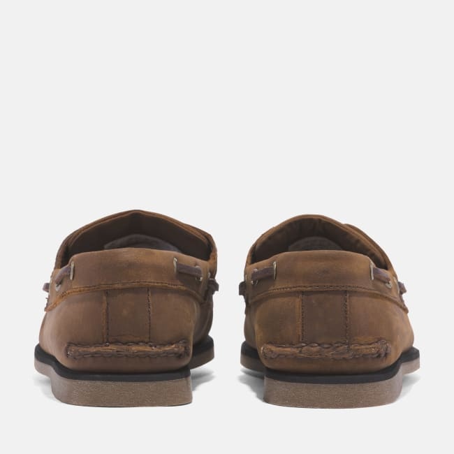 Scarpa da Barca in Pelle Classic da Uomo in                marrone medio