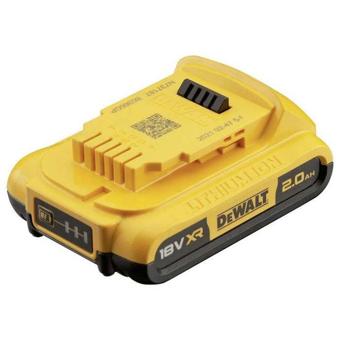 DEWALT 18V 2Ah XR Li-Ion Battery - Mains powered - LED charge indicator - 33% more runtime