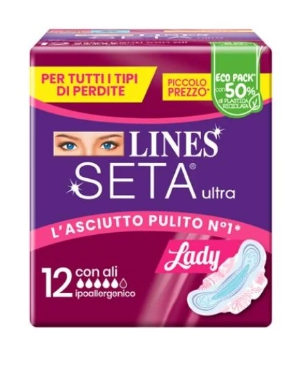 LINES Lines Silk Ultra Absorbent Damen-Slipeinlagen, 12 Stück – Komfort und Anpassungsfähigkeit