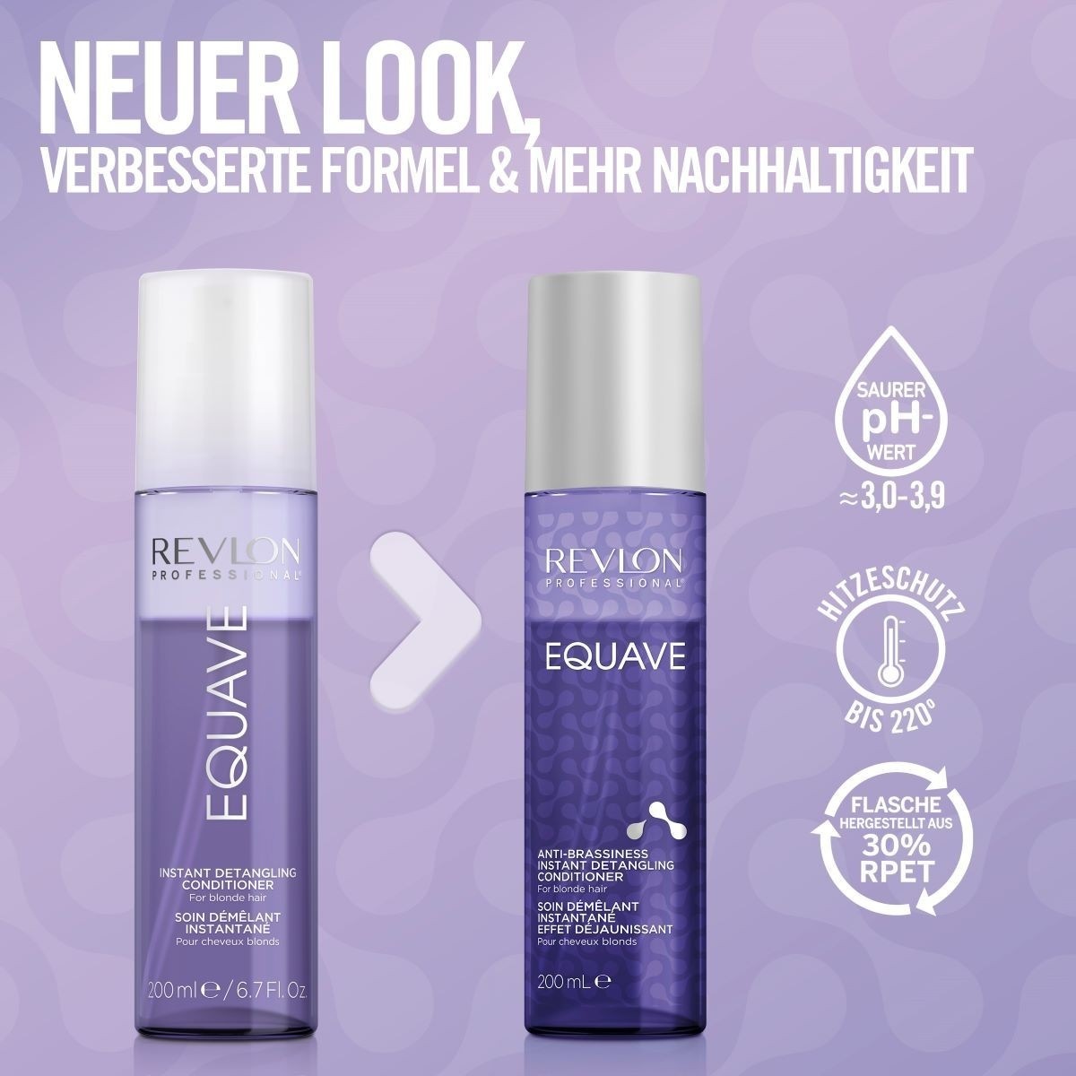 Revlon Professional Equave Anti-Yeling Instant Detangling Conditioner - 200 ml - Atsvaidzinošs kondicionieris matiem, kas nesavelk matus un piešķir tiem dzeltēšanu.