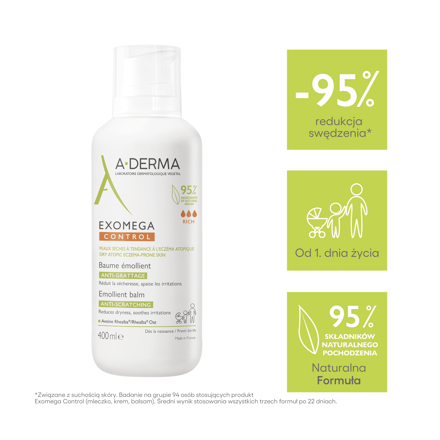 A-Derma moisturizing and softening body balm 400ml