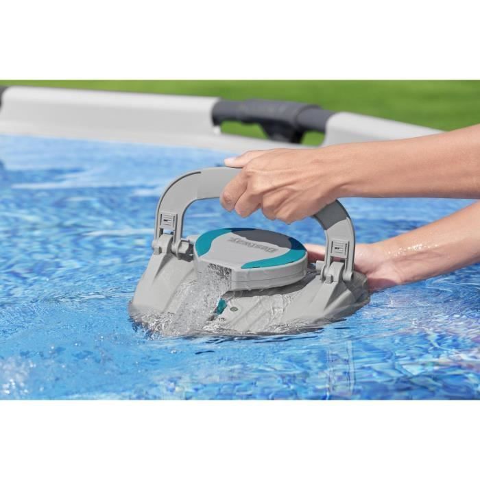 Kit Piscine hors sol tubulaire BESTWAY - Steel Pro MAX™ - 305 x 200 x 84 cm - Ovale + Robot Quartz
