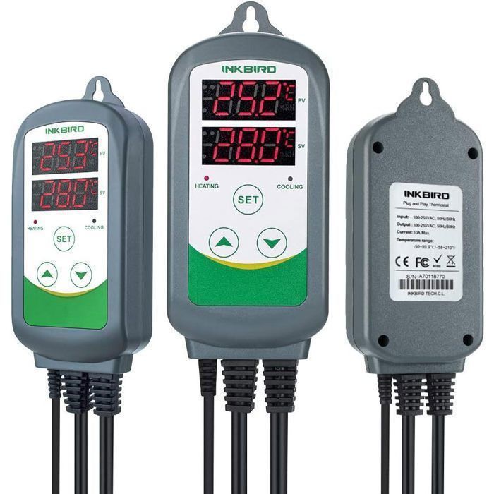 Termostato enchufable INKBIRD ITC-308 para calefacción, regulador de temperatura y controlador de humedad IHC-200.