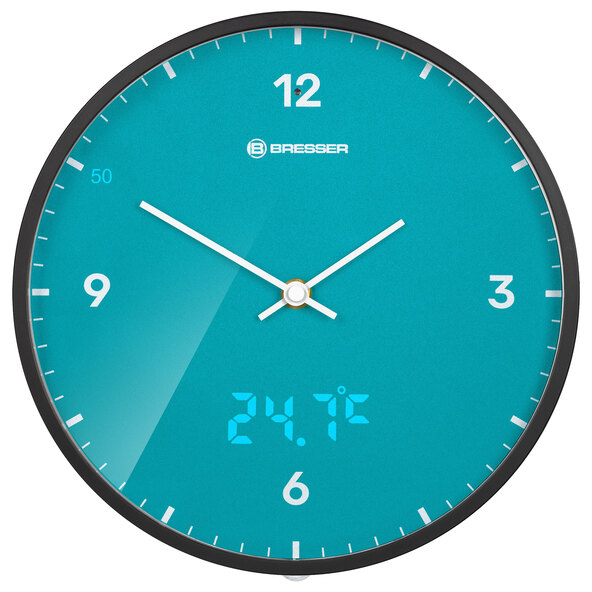 Wanduhr MyTime LEDsec, hellblau