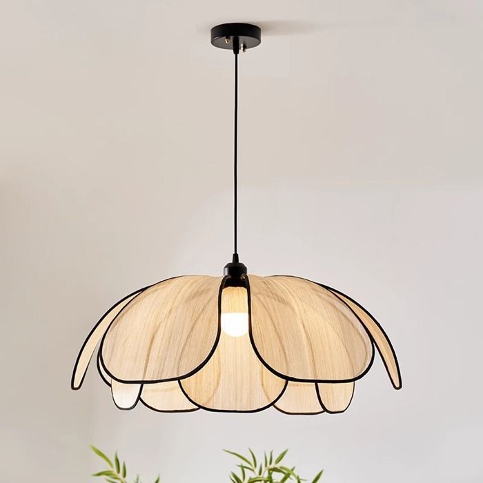 Lampe à pétales simple-lustre-style rétro simple européen-sens artistique haut de gamme-convient aux chambres, salons, etc-50CM