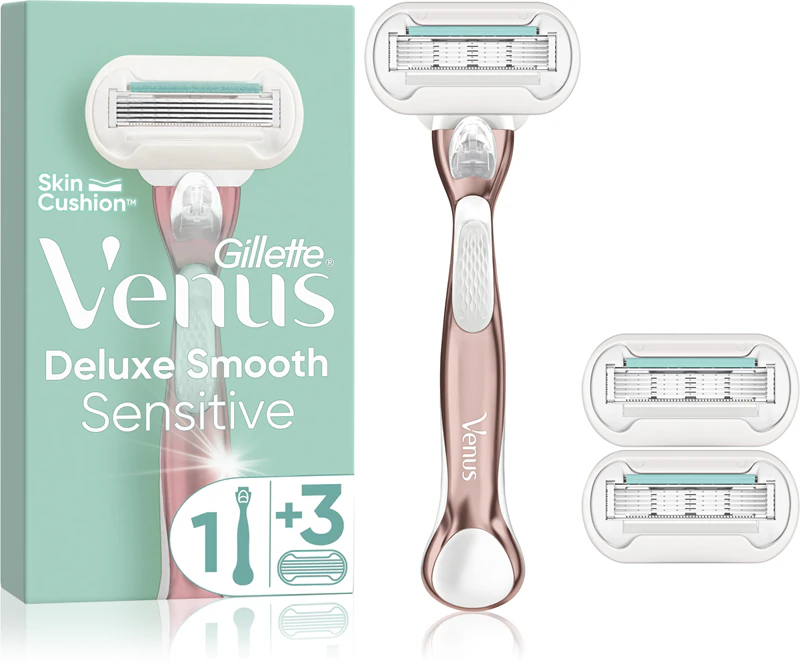 Gillette Venus Deluxe Smooth Sensitive scheermes + vervangende mesjes