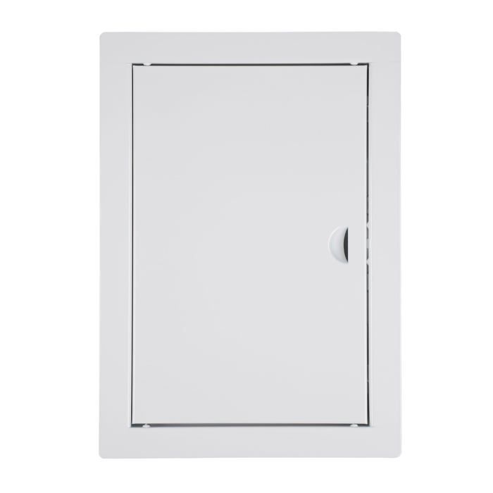 Escotilla de inspección de 50x60 cm - Metálica, para montaje horizontal y vertical - Blanca, con botón a presión, ADGO