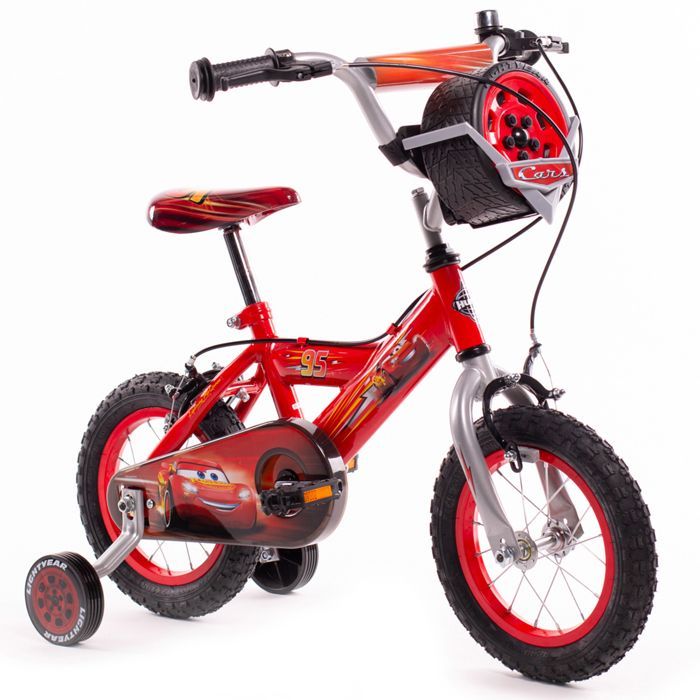 Huffy Disney Pixar Cars Lightning McQueen 30 cm kinderfiets - 3-5 jaar + zijwieltjes