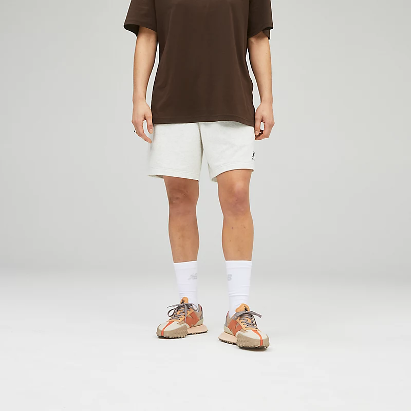 Unisex Uni-ssentials badstof shorts - SEA SALT HEATHER