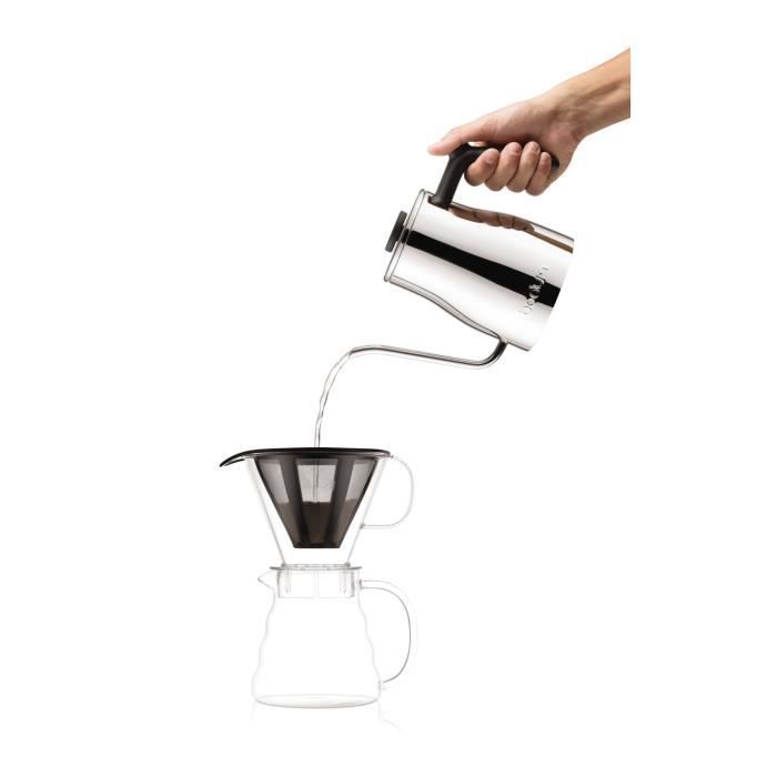 MELIOR Cafetière, filtre permanent maille inox, 5 tasses, 0.6 l