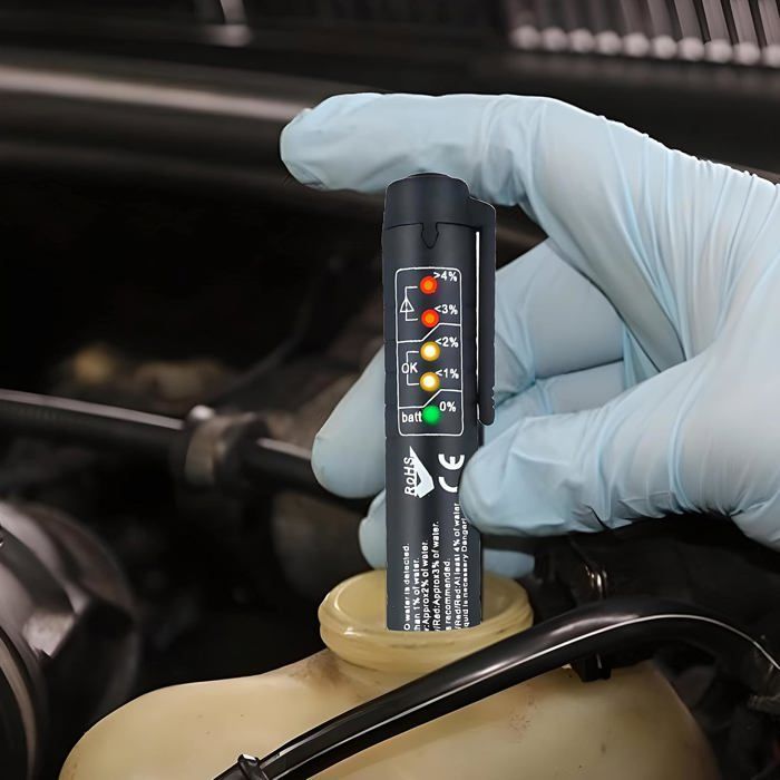 Tester per liquido freni DOT 3/4/5, tester per liquido freni con display a 5 LED per veicoli automobilistici, tester