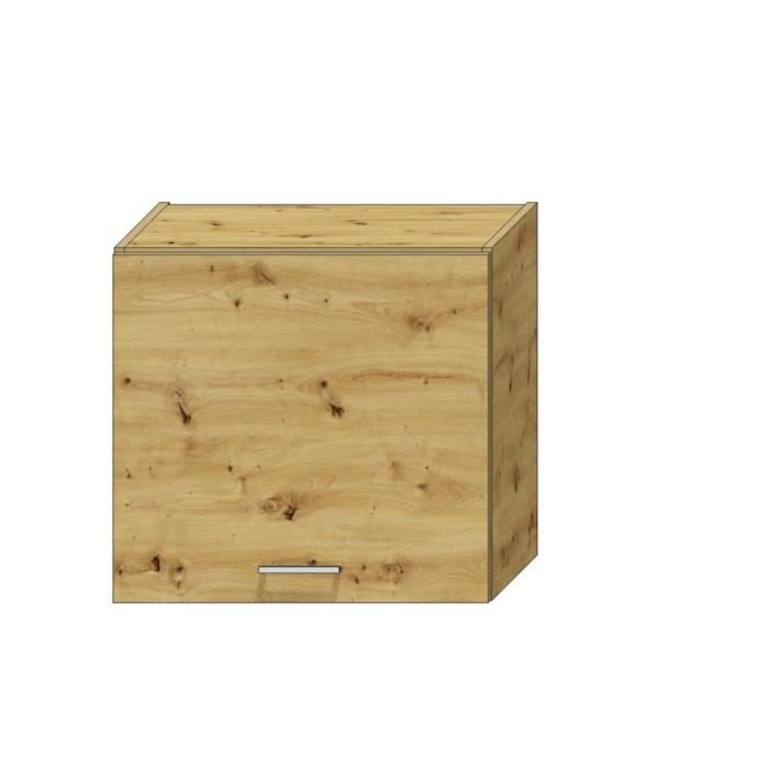 Cuisine complète Mila 7 éléments couleur chêne artisan avec plan de travail inclus - Longueur 180-240 cm