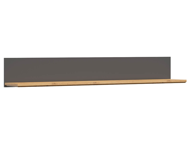 Półka ścienna Hesen 175 cm grafit/dąb artisanv