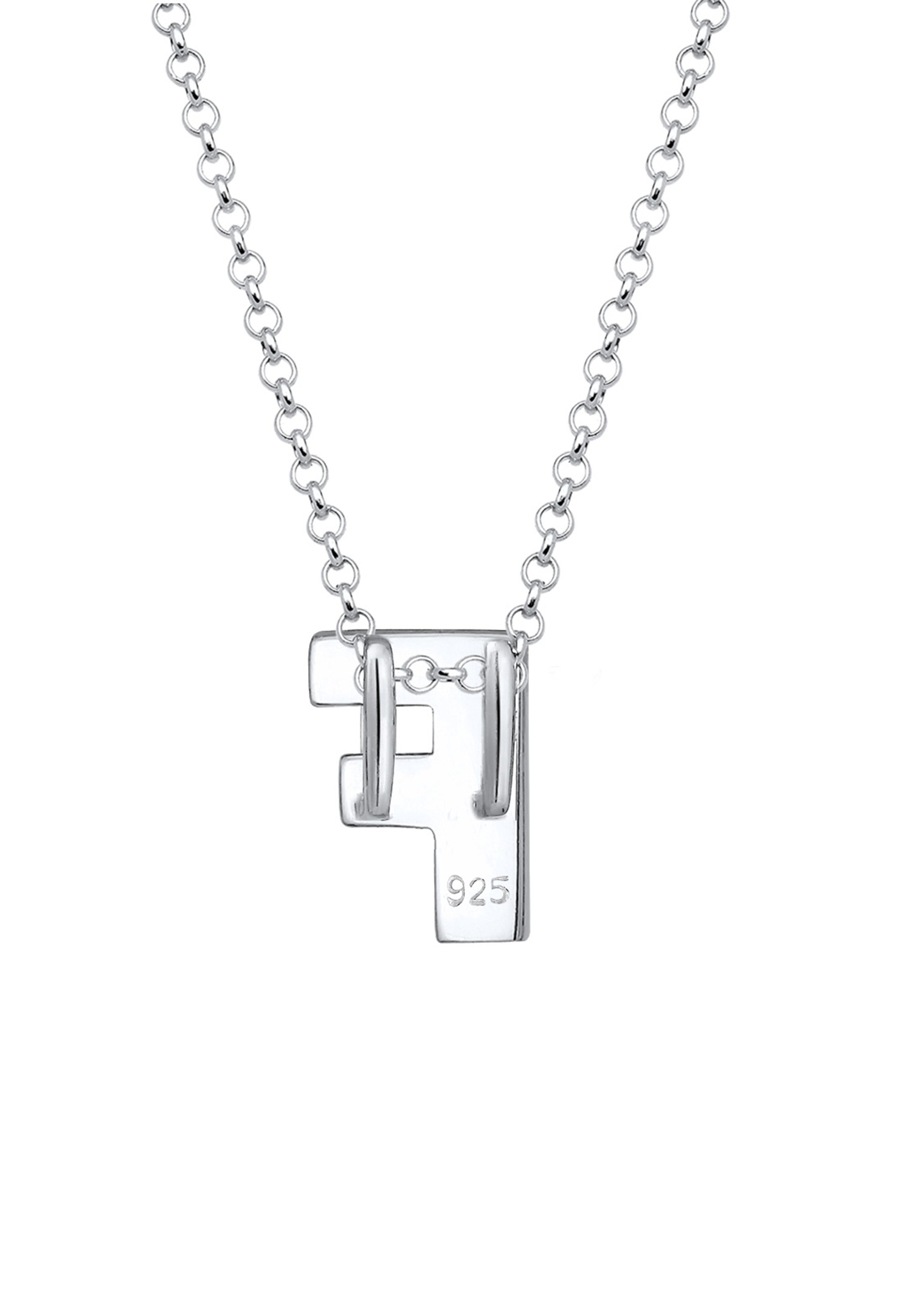 Elli Femme Lettre F Initiales Minimal en Argent Sterling 925