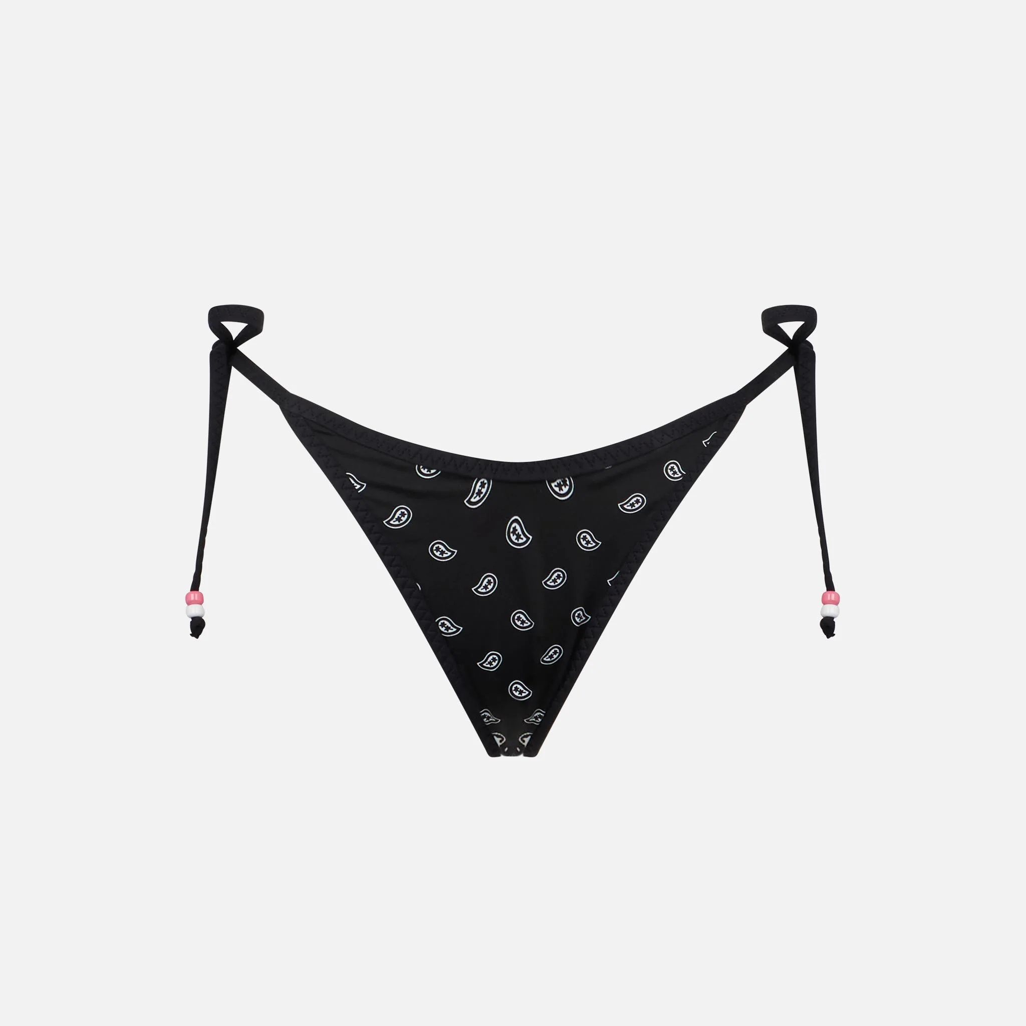 Braguita de baño de corte alto para mujer con estampado de pañuelo.