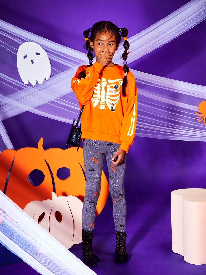 'Halloween' fleece sweatshirt - Oranje