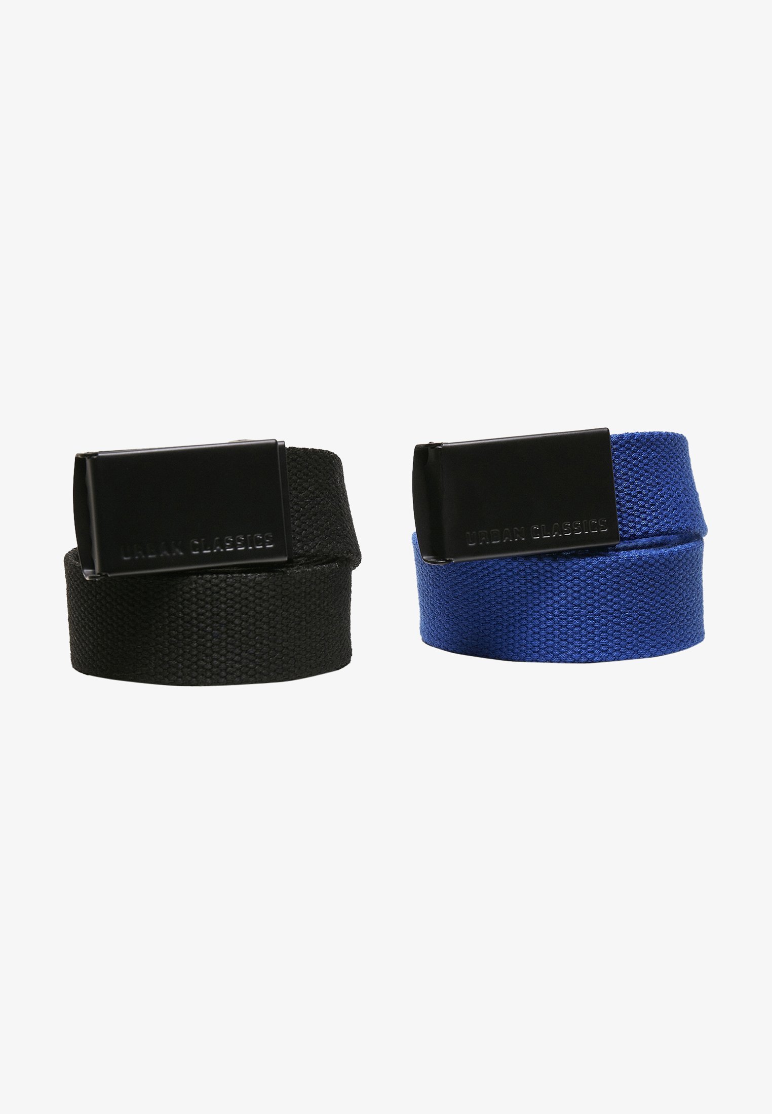 Conjunto Urban Classics com 2 cintos - preto + azul