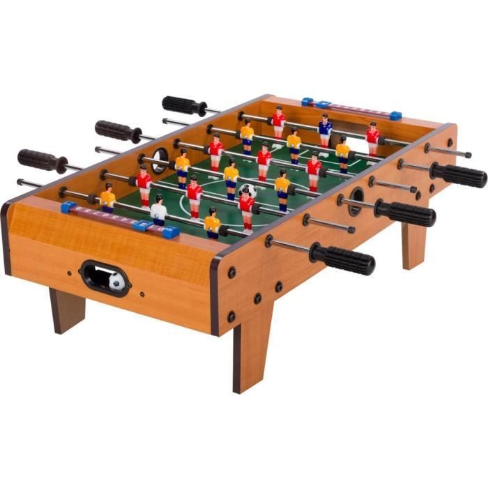 Baby-foot pour enfants - Mini Baby-Foot 70x37x25 cm - Effet bois - TUNIRO