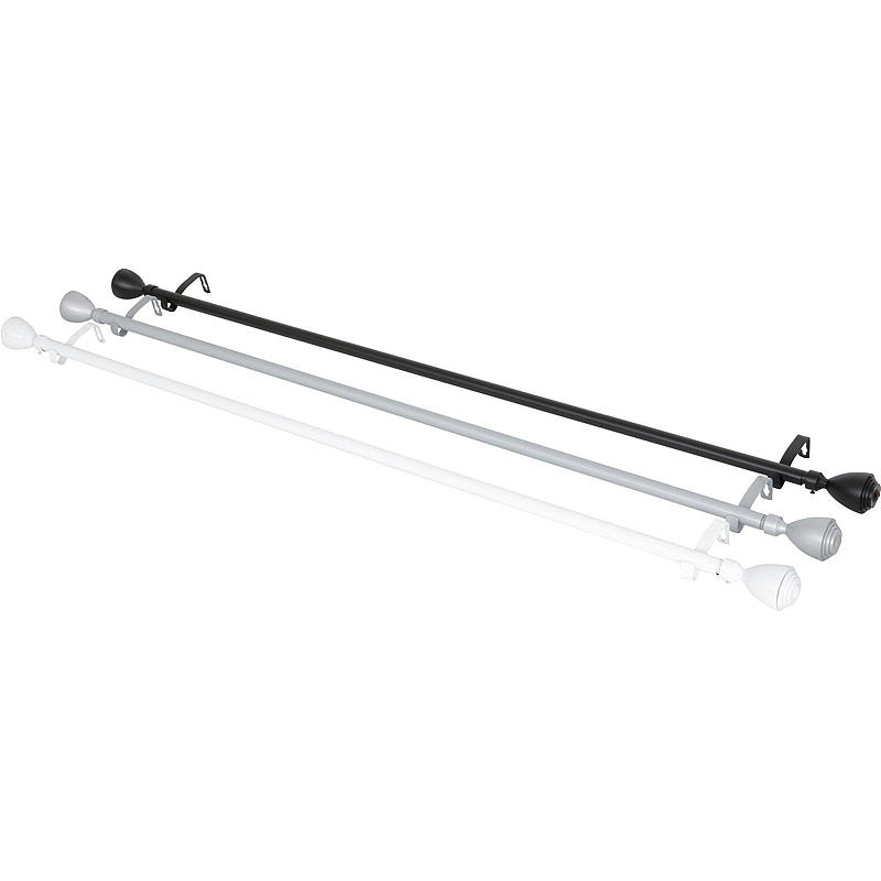 Hem Gardinstång 120-210 cm silver
