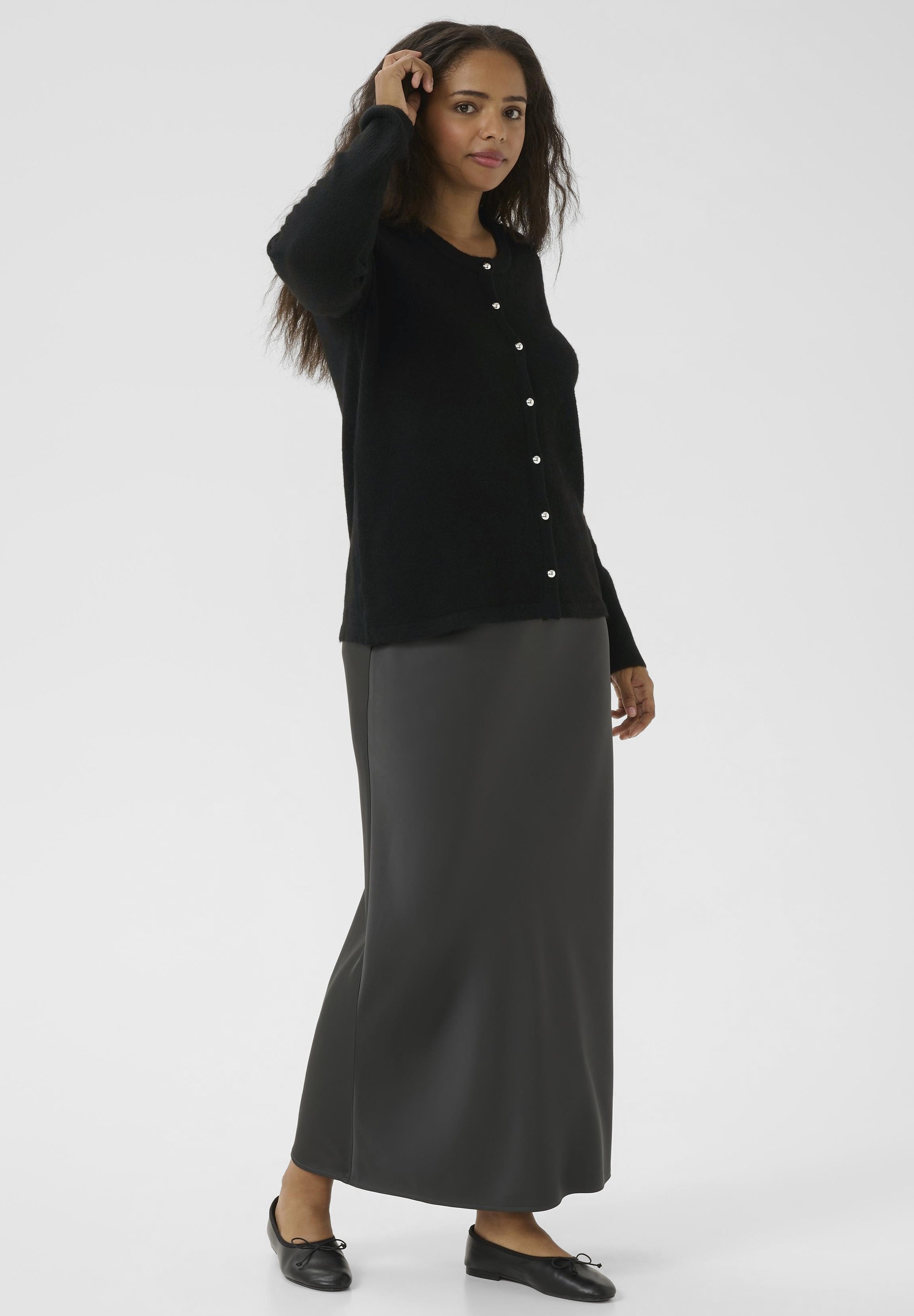 Kaffe Curve NIELA - Kardigan - czarny głęboki