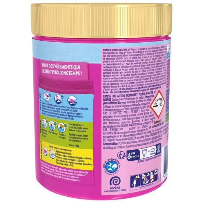 Oxi Action Stain Remover Powder, effective from 20°C, 940g jar