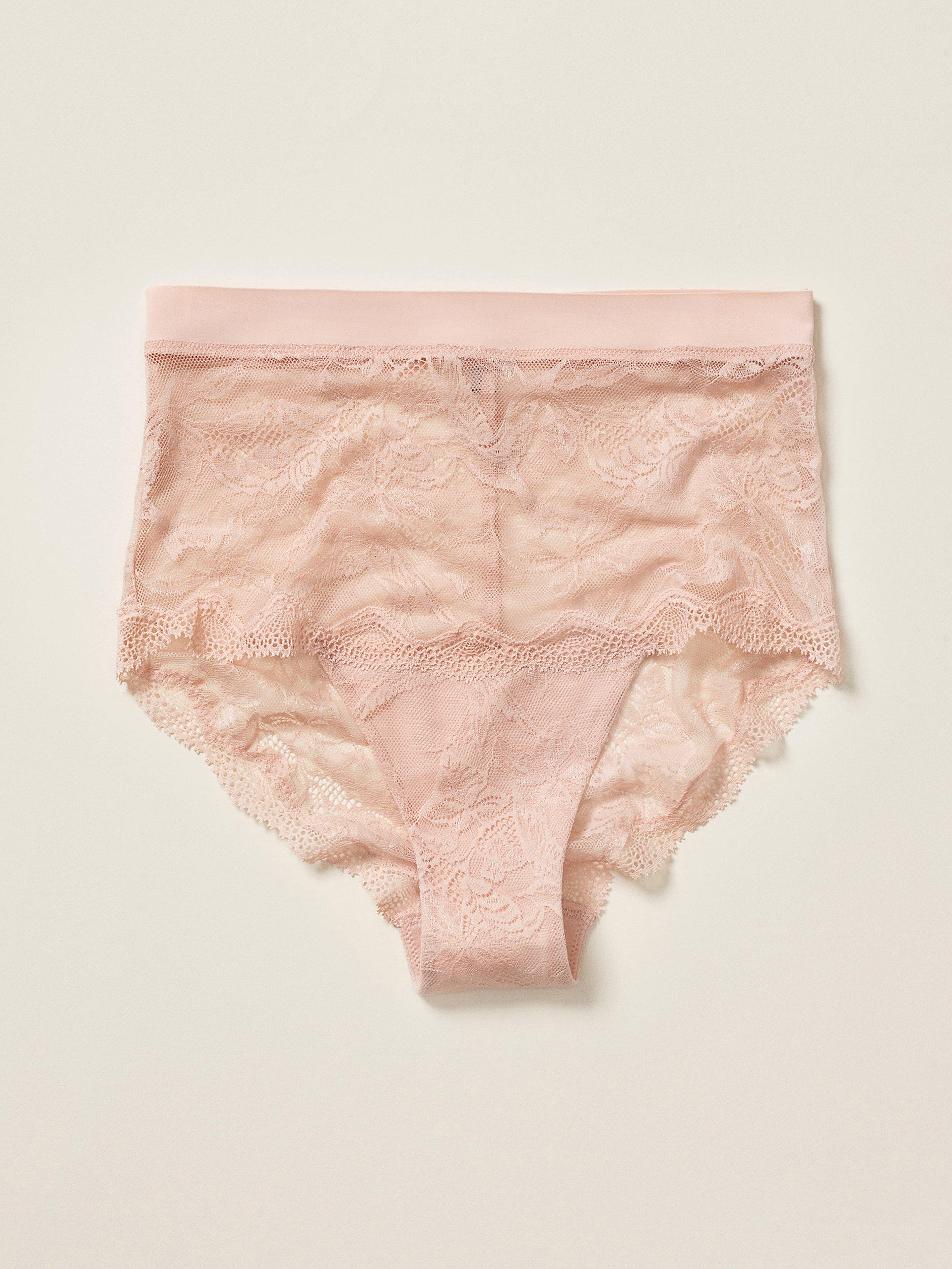 Hlače visokog struka The Bird – Closely Dusty Pink