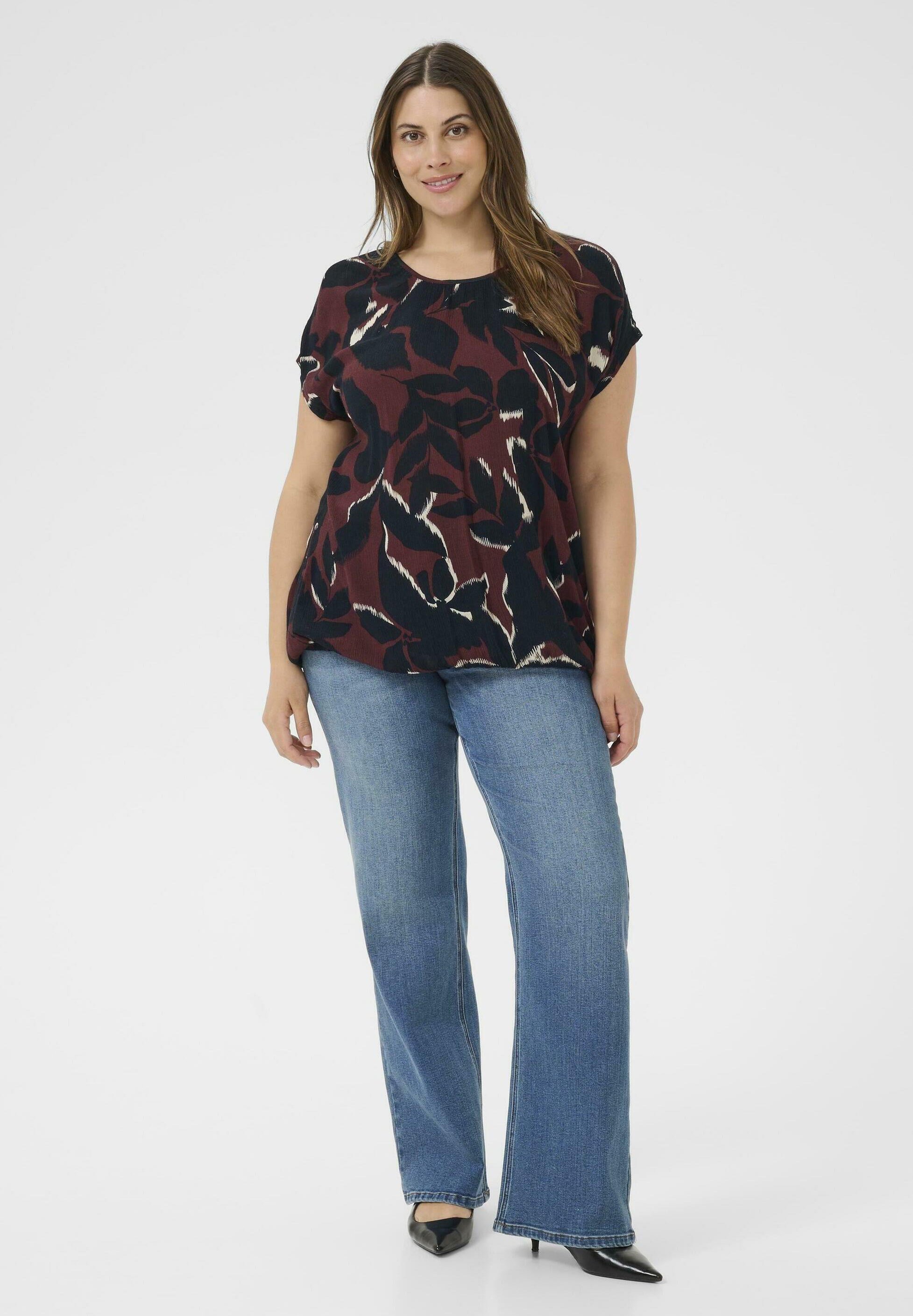 Kaffe Curve AMI STANLEY - Bluse - windsor wine black flower