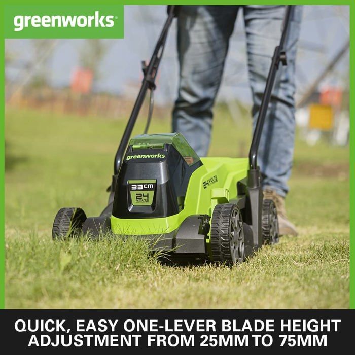 Lawnmower + Trimmer - GREENWORKS - 1305007 - 33 cm - 4Ah Battery - 47 min Run Time