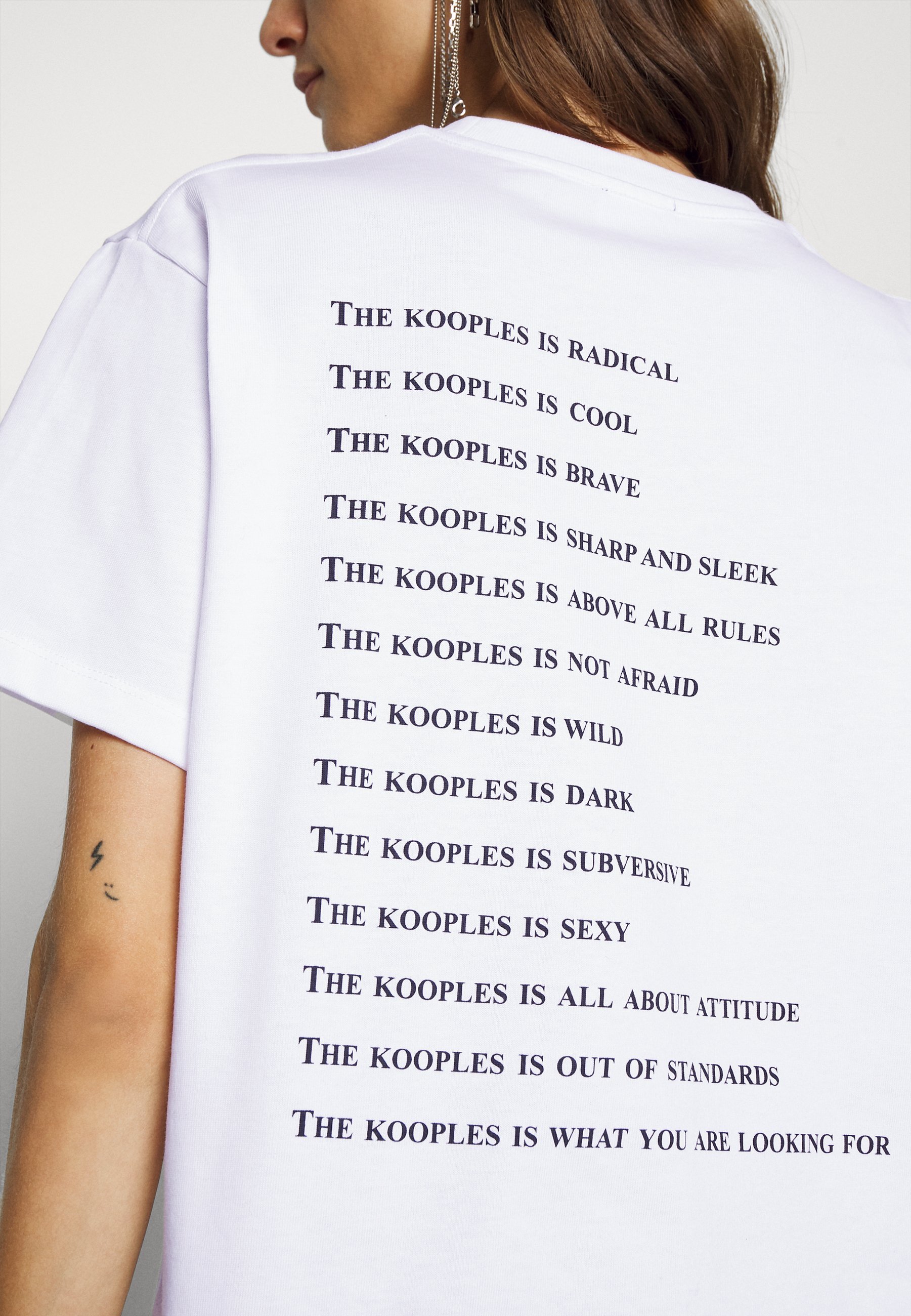 The Kooples T-shirt - Bedrukt T-shirt - wit