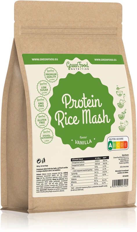 GreenFood Nutrition beljakovinski rižev pire