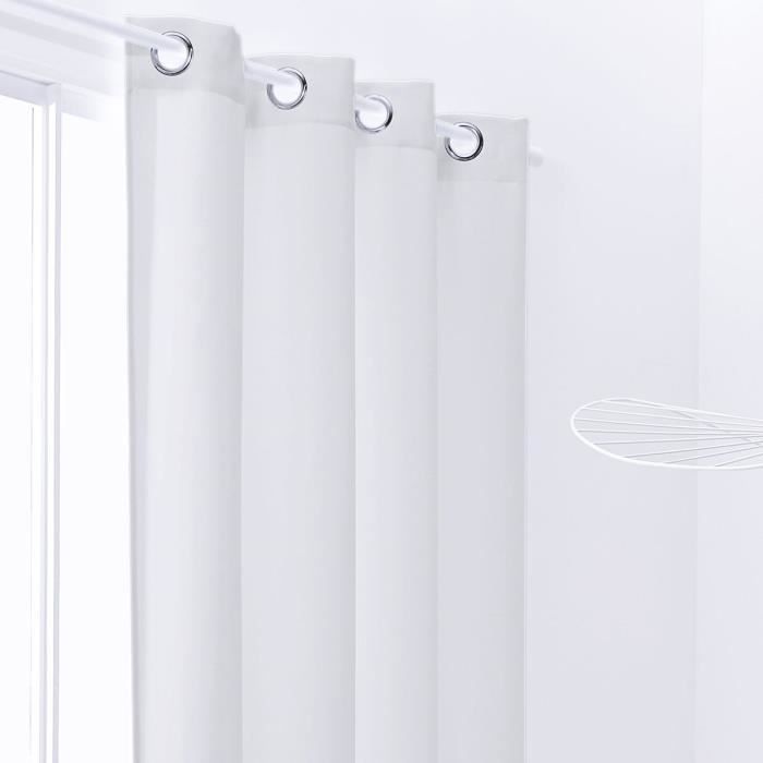 Cortina opaca lisa TODAY Essential - 140 x 240 cm - Color tiza